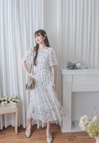 Lavender 薰衣草印花舒適修身連身裙 Dress/ DS9887 (pre-order)