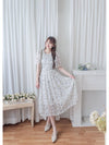Lavender 薰衣草印花舒適修身連身裙 Dress/ DS9887 (pre-order)