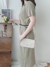 V Collar Knit 翻領V領裝飾鈕扣設計彈性線料 Dress/ DS9899 (pre-order)