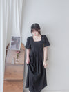 Pleated Waist 隱形橡筋小泡泡袖車褶腰身 Dress / DS9896 (pre-order beige)