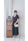 Pleated Waist 隱形橡筋小泡泡袖車褶腰身 Dress / DS9896 (pre-order beige)