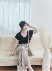Comfy Yet Chic 極舒適柔軟棉質假兩件上衣 Tee/ TP9143