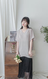 V Neck 顯瘦前後開V領線料長針織 Knit / TP9145 (pre-order white)