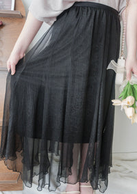 Flair 絲帶橡筋腰輕優雅不規則傘裙擺 Skirt/ SK8882 (pre-order beige)
