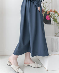 Navy Dress 深藍修腰口袋恤衫裙/ DS1072