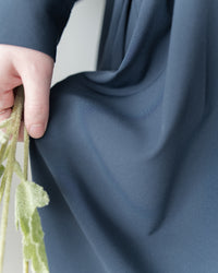 Navy Dress 深藍修腰口袋恤衫裙/ DS1072