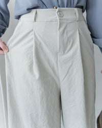 Stitched-Line Pants 棉質立體車線顯瘦寬腿西褲/ PT8477 (pre-order black)