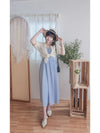 （肩帶可調) Alice 吊帶V領皺褶衣身連身裙 Dress/ DS9900
