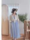 （肩帶可調) Alice 吊帶V領皺褶衣身連身裙 Dress/ DS9900