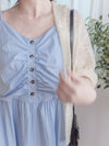 （肩帶可調) Alice 吊帶V領皺褶衣身連身裙 Dress/ DS9900
