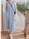 （肩帶可調) Alice 吊帶V領皺褶衣身連身裙 Dress/ DS9900