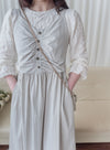 （肩帶可調) Alice 吊帶V領皺褶衣身連身裙 Dress/ DS9900
