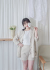Boat Collar 冰絲無肩線彈性船領上衣 Top/ TP9150 (White / Mint sold out)
