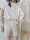 Boat Collar 冰絲無肩線彈性船領上衣 Top/ TP9150 (White / Mint sold out)