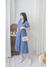 【現貨限量回歸】Denim 車線設計修腰牛仔連身裙 Dress/ DS9912