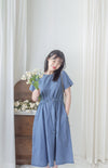 【現貨限量回歸】Denim 車線設計修腰牛仔連身裙 Dress/ DS9912