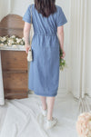 【現貨限量回歸】Denim 車線設計修腰牛仔連身裙 Dress/ DS9912