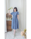 【現貨限量回歸】Denim 車線設計修腰牛仔連身裙 Dress/ DS9912
