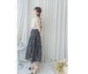 Midnight Starry 全橡筋深藍紋理飄逸花裙 Skirt/ SK8893 (pre-order 6月4日截單)