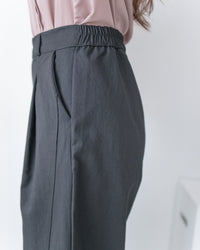 Stitched-Line Pants 棉質立體車線顯瘦寬腿西褲/ PT8477 (pre-order black)