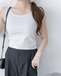 Stripe Layered Twist Shirt 立體細褶條紋綁結套裝恤衫/ SE8109