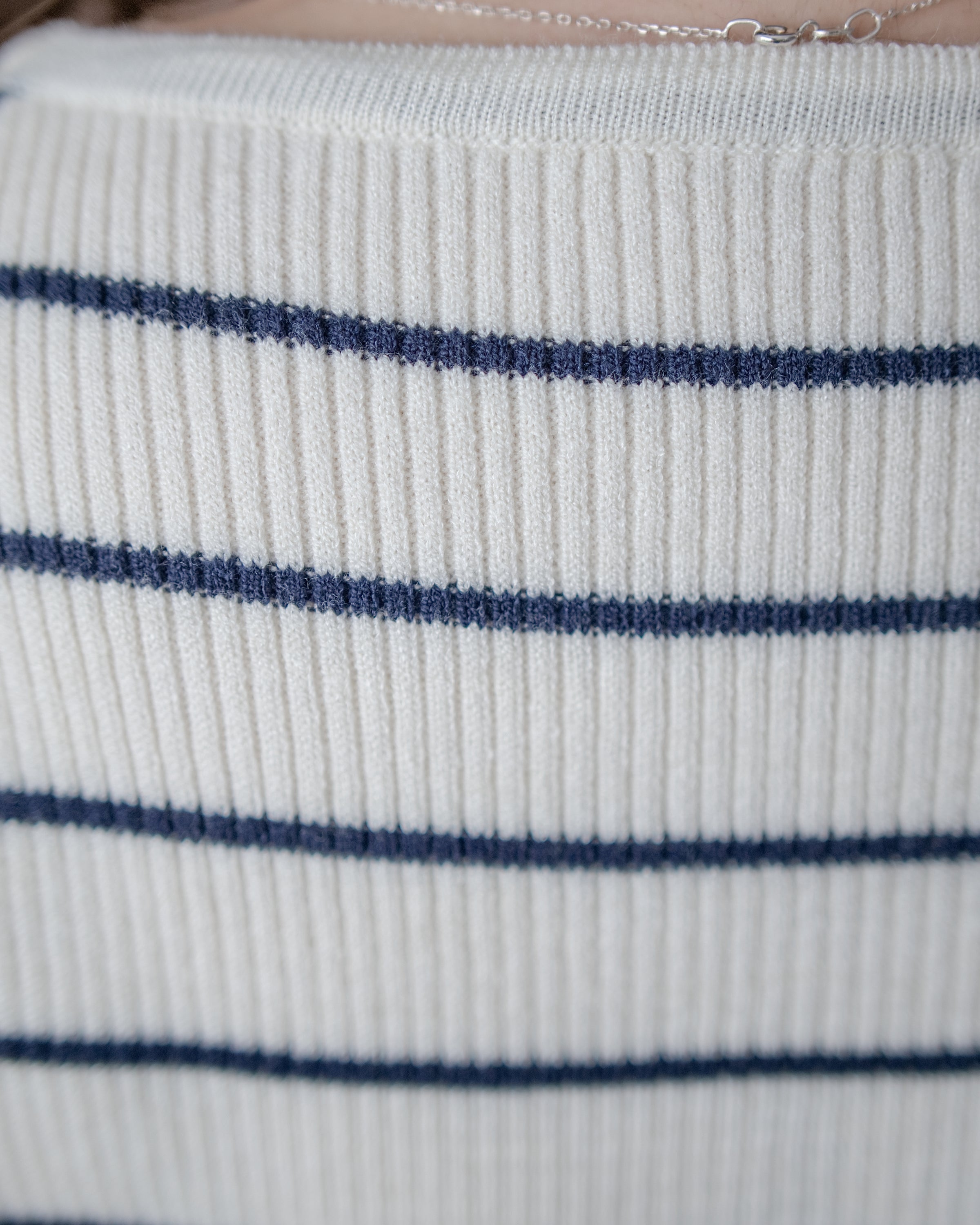 Square Collar Knit Top 法式方領顯瘦條紋針織打底上衣/ TP9211