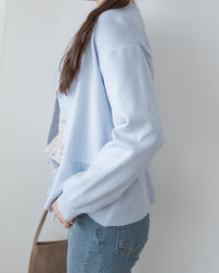 Floral Edge Cardigan 花邊修身彈力輕修腰針織上衣外套/ TP9209