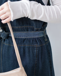Denim Vest Dress 深藍隨性側開衩質感牛仔吊帶裙/ DS1084