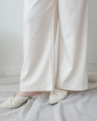 Linen-Cotton Skirt Pants 舒適麻棉仿真褲頭橡筋腰闊褲/ SK8932