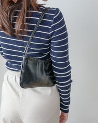 Double Strap Shoulder Bag 輕法式光澤皮感細帶腋下包/ BG8093