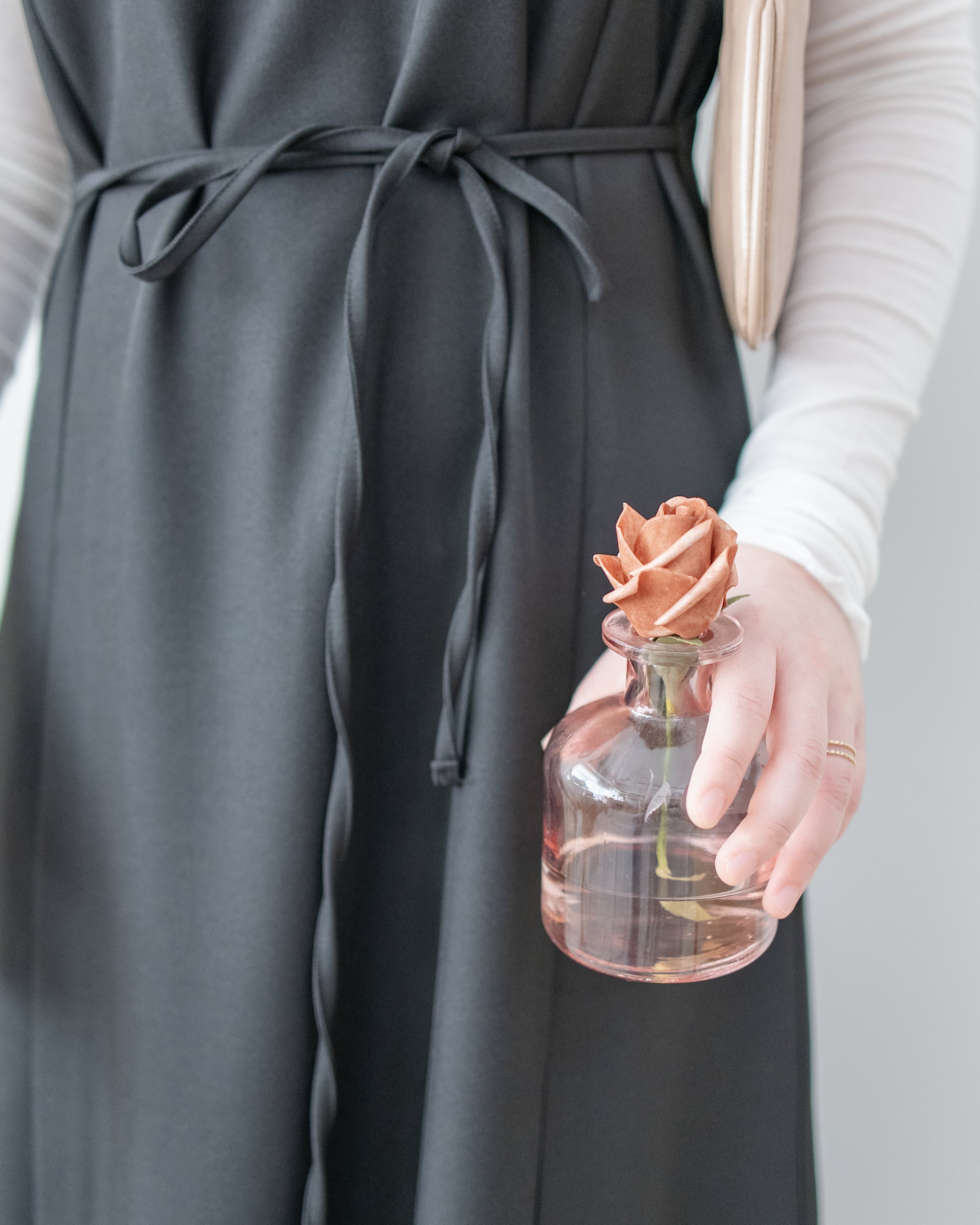 Geometric Vest Dress 幾何剪裁質感面料修飾線條吊帶長裙/ DS1081