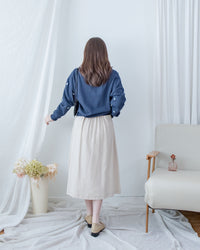 Embroidery Daisy Top  花形刺繡棉質翻領上衣/ TP9212