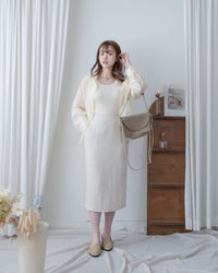 Pastel Yellow Lace Shirt Set 淡黃色花邊層次恤衫套裝/ SE8082