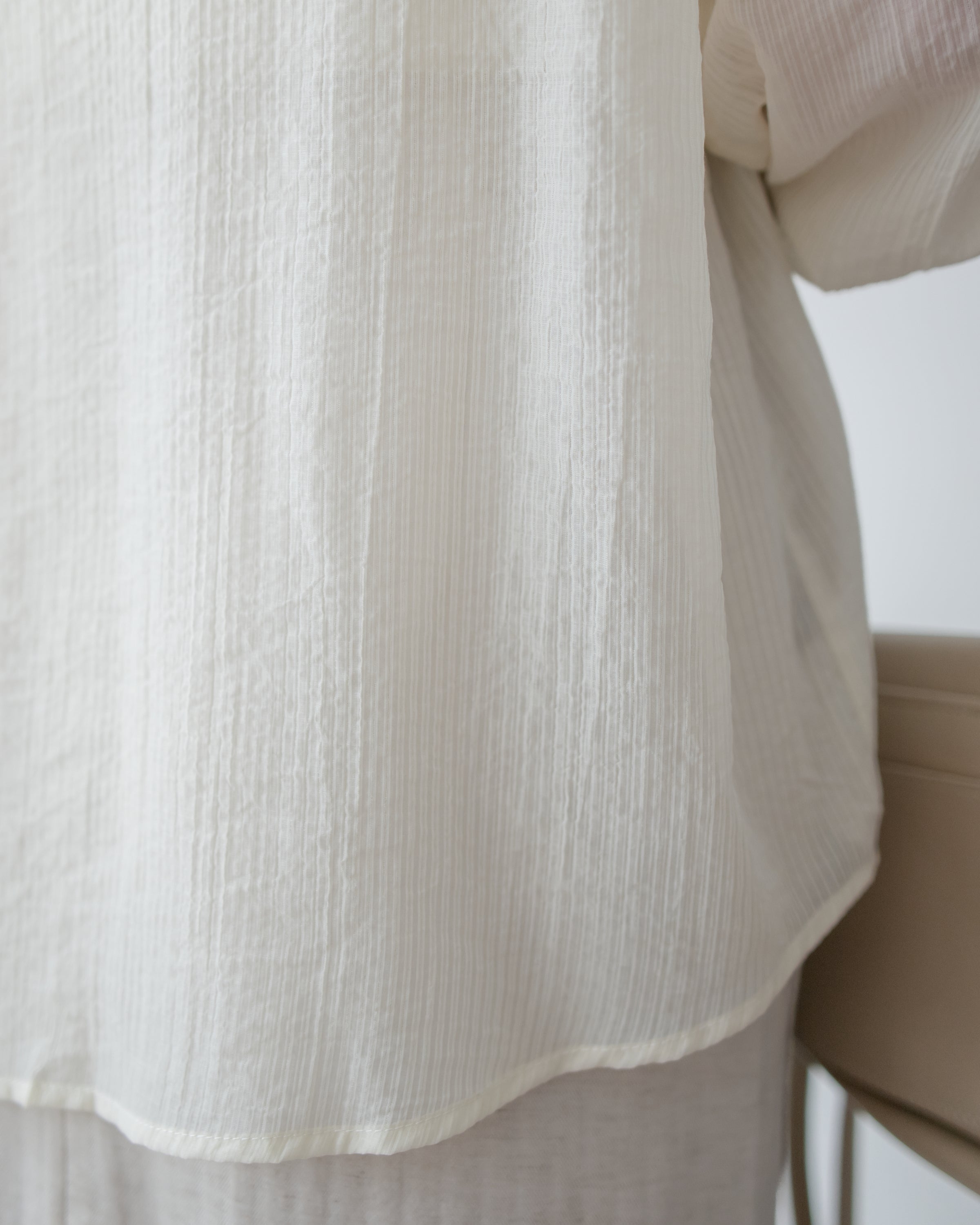 Pastel Yellow Lace Shirt Set 淡黃色花邊層次恤衫套裝/ SE8082