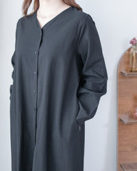 Tie-Waist Dress 隨性氣質雙圈修腰口袋連身裙/ DS1089