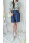 Denim 輕身牛仔色刺繡短褲 Shorts / PT8457