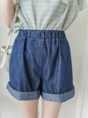 Denim 輕身牛仔色刺繡短褲 Shorts / PT8457