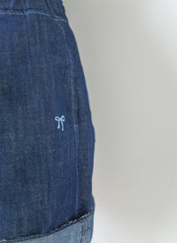 Denim 輕身牛仔色刺繡短褲 Shorts / PT8457