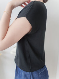 Boat Collar 冰絲無肩線彈性船領上衣 Top/ TP9150 (White / Mint sold out)
