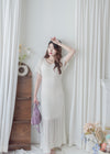 Elegant knit Dress 修身彈性鏤空針織兩件套/ DS9933 (White sold out)