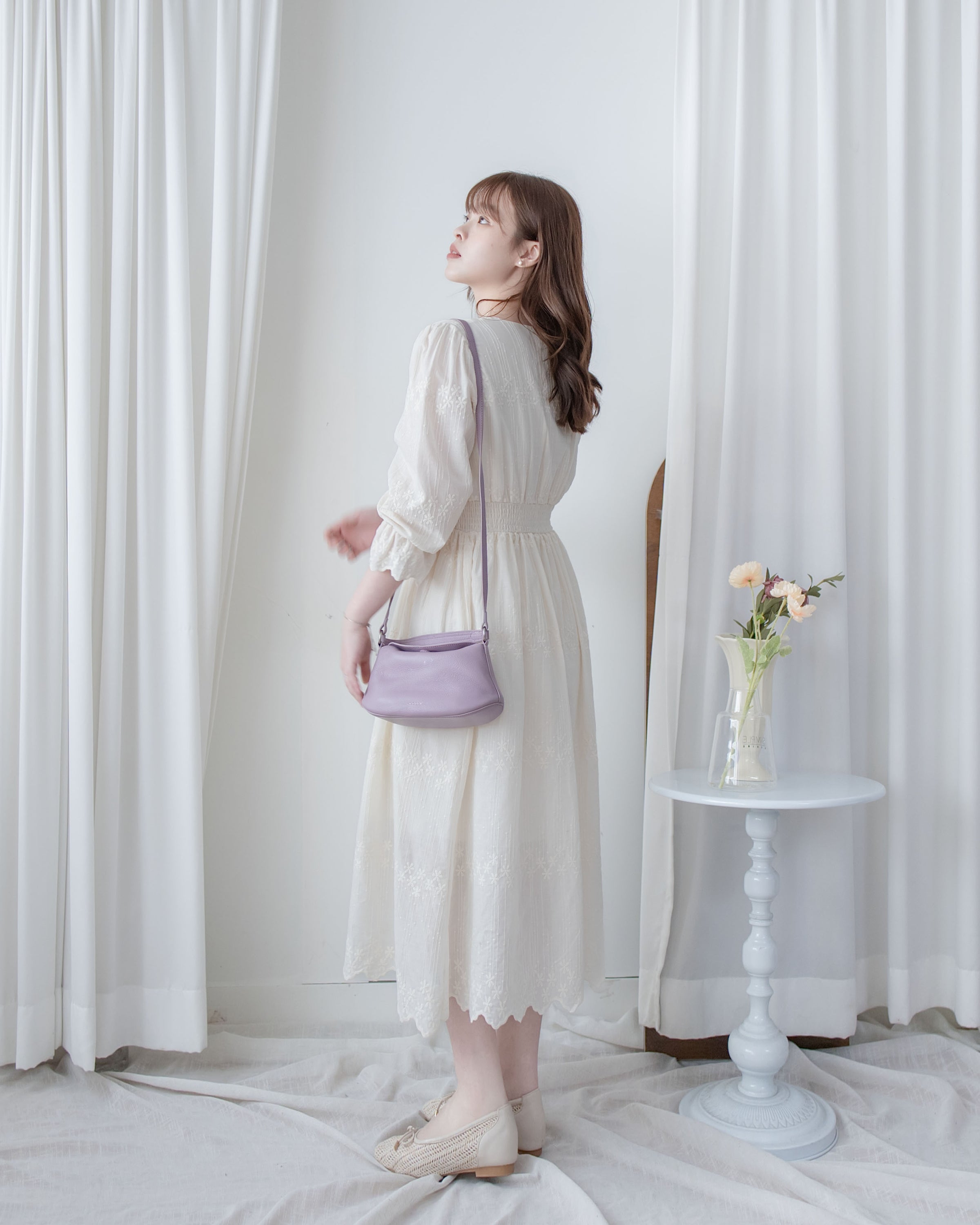 【現貨限量回歸 】Starry Embroidery Dress 流星刺繡花邊後橡筋修腰連身裙/ DS1094