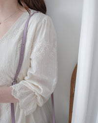 【現貨限量回歸 】Starry Embroidery Dress 流星刺繡花邊後橡筋修腰連身裙/ DS1094