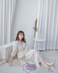 【現貨限量回歸 】Starry Embroidery Dress 流星刺繡花邊後橡筋修腰連身裙/ DS1094