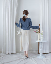 Dora Dress 前後細節領口修腰吊帶連身裙/ DS1091 (pre-order)