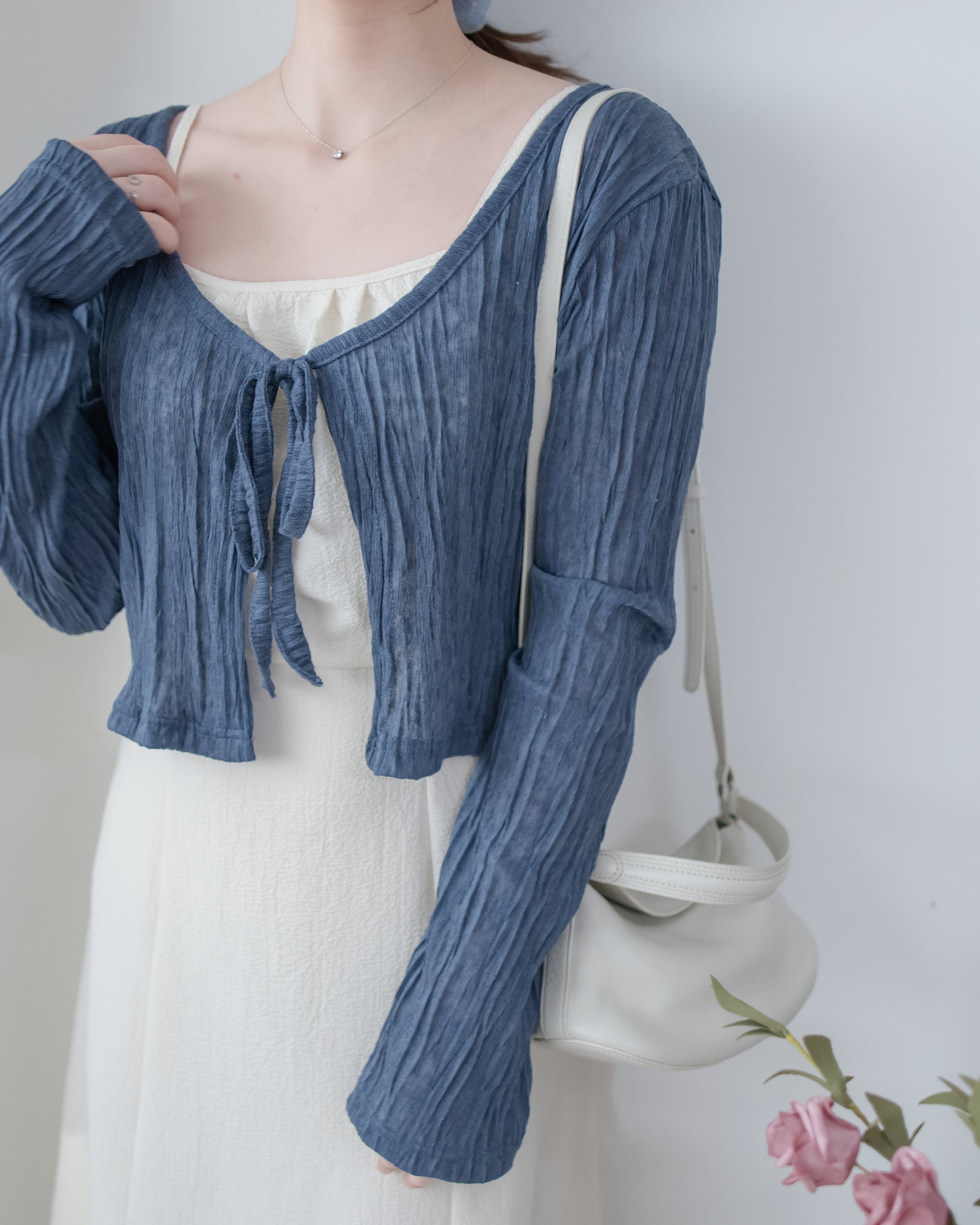 Cloud Touch Cardigan 防皺雲感皺褶顯瘦綁帶外套/ TP9214 (pre-order)