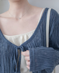 Cloud Touch Cardigan 防皺雲感皺褶顯瘦綁帶外套/ TP9214 (pre-order)