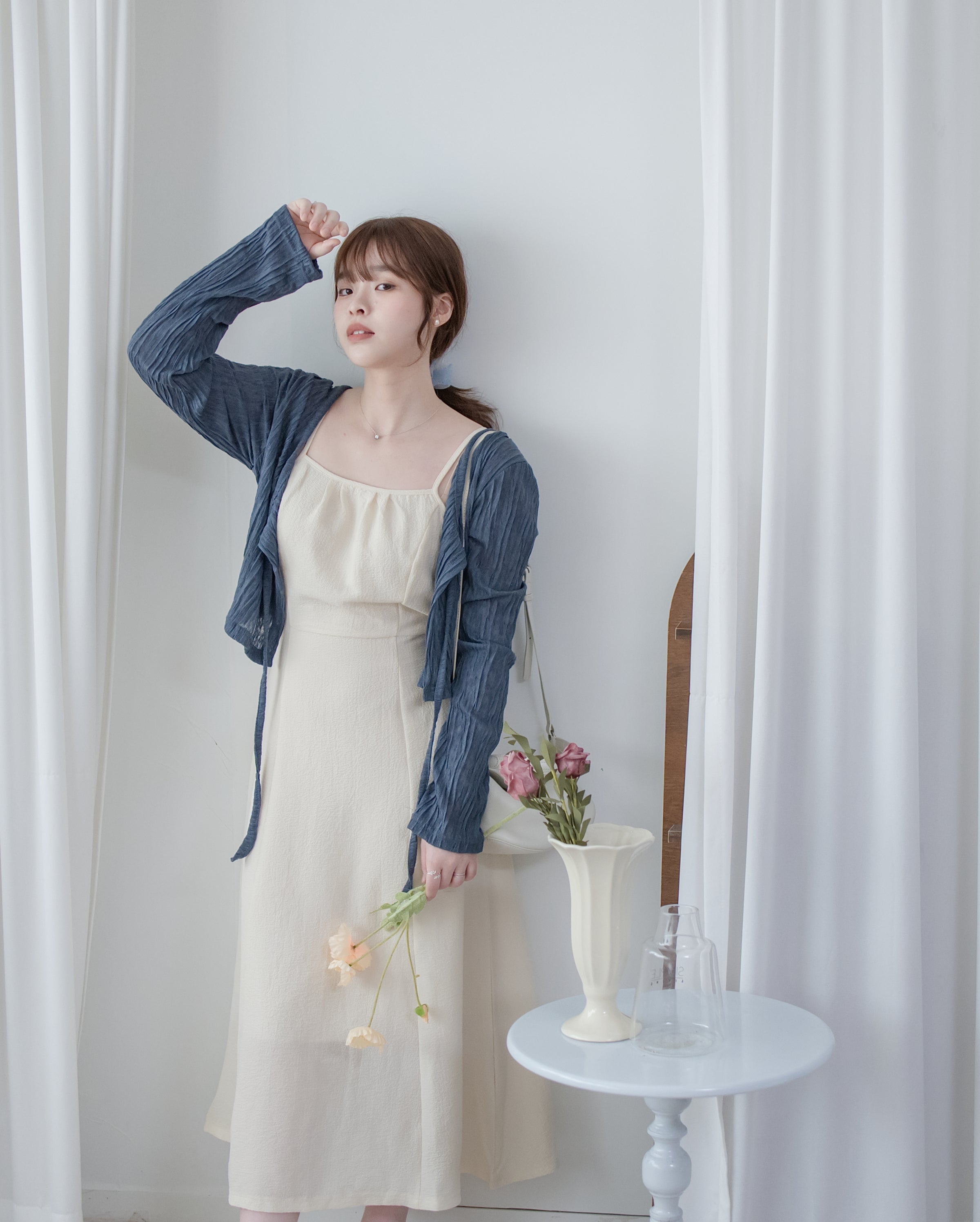 Cloud Touch Cardigan 防皺雲感皺褶顯瘦綁帶外套/ TP9214 (pre-order)