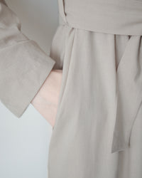 Tie-Waist Dress 隨性氣質雙圈修腰口袋連身裙/ DS1089