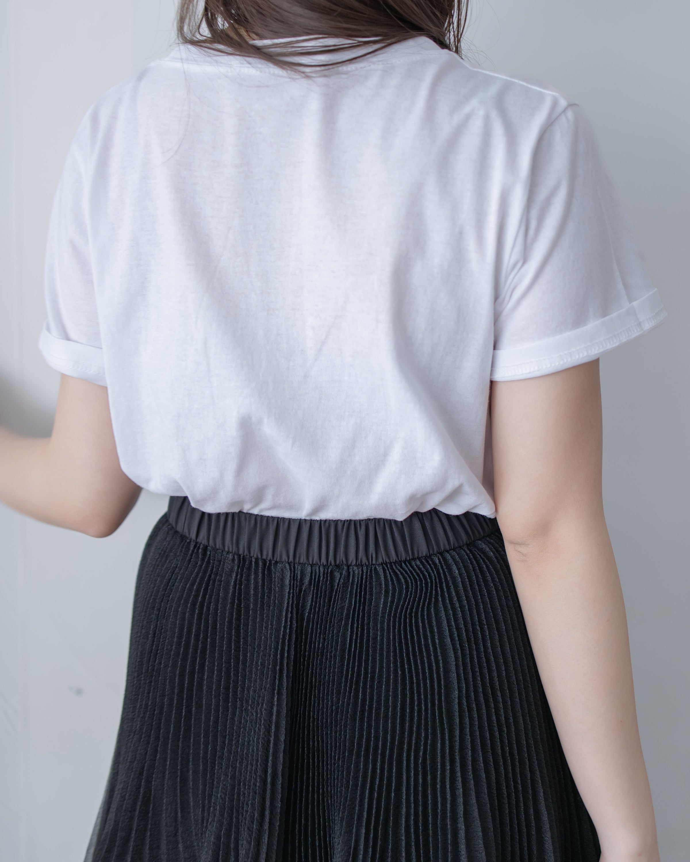 Asymmetric Veil Skirt 彈性腰身不規則層次紗裙/ SK8935