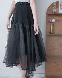 Asymmetric Veil Skirt 彈性腰身不規則層次紗裙/ SK8935